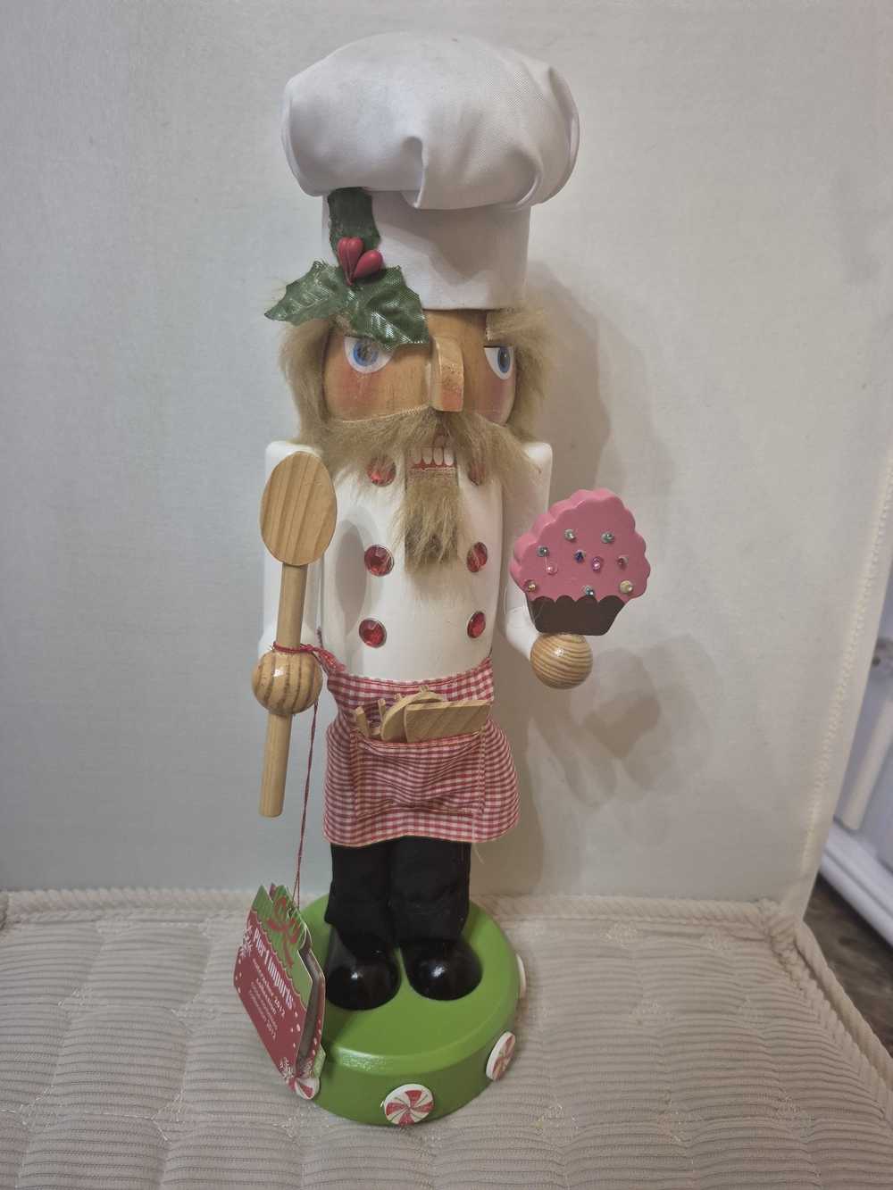 Pier 1 Chef Nutcracker Figurine in White and Red